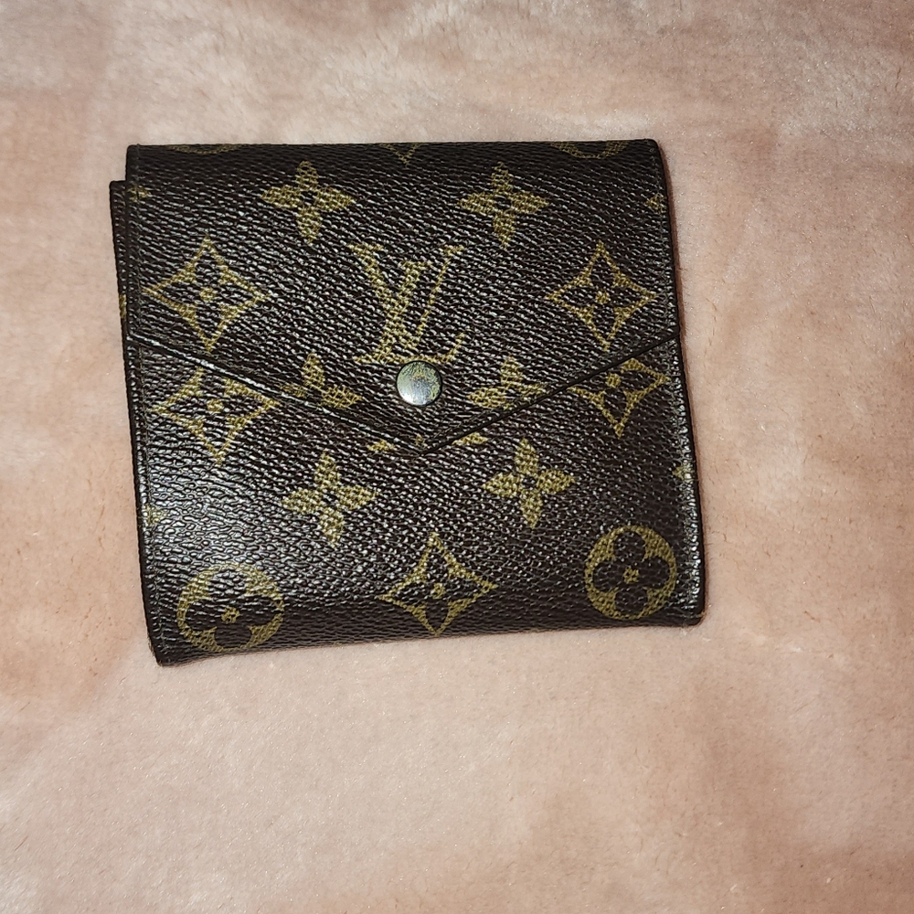 LV Monogram Monnaie Double Snap Wallet with Unbranded Chain